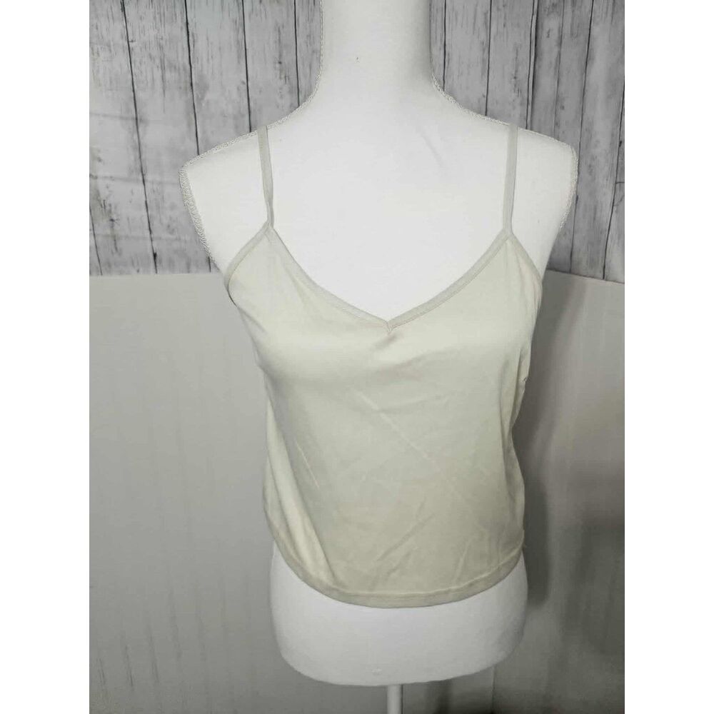 MOD On Trend Ivory Satin Cami Tank Top Size Large